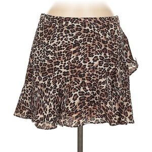 NWOT Animal Print Ruffle Originality Skirt